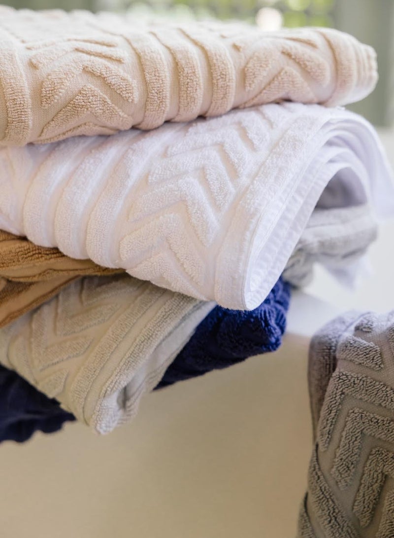 More cottons  منشفة جاكار ستريمز 600 جرام لكل متر مربع 70*140 سم 