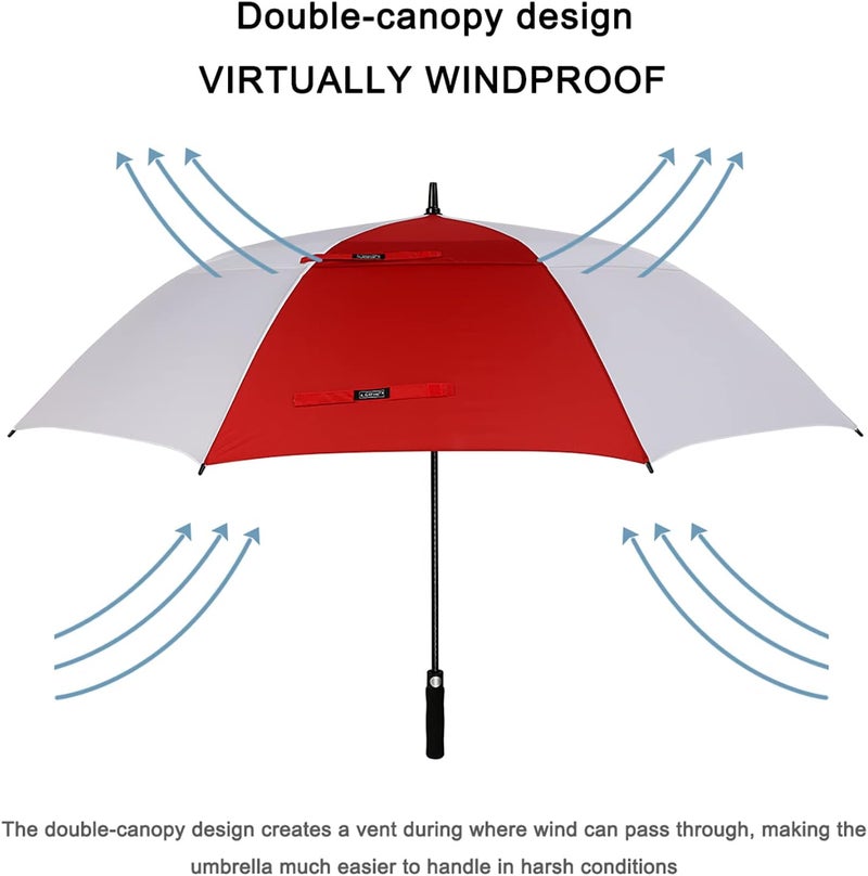 G4Free 47/54/62/68 Inch Golf Umbrella Auto Open Windproof Umbrella Double Canopy - Image 5