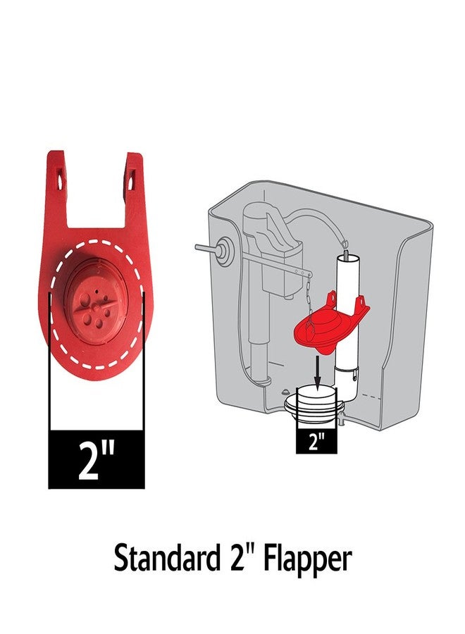 Korky Adjustable Standard 2-Inch Toilet Flush Valve and Ultra High Performance Toilet Flapper - Universal to Fit All 2-Piece Toilets - Height Easily Adjusts for Easy Install - Made in USA - 4020 - Image 4