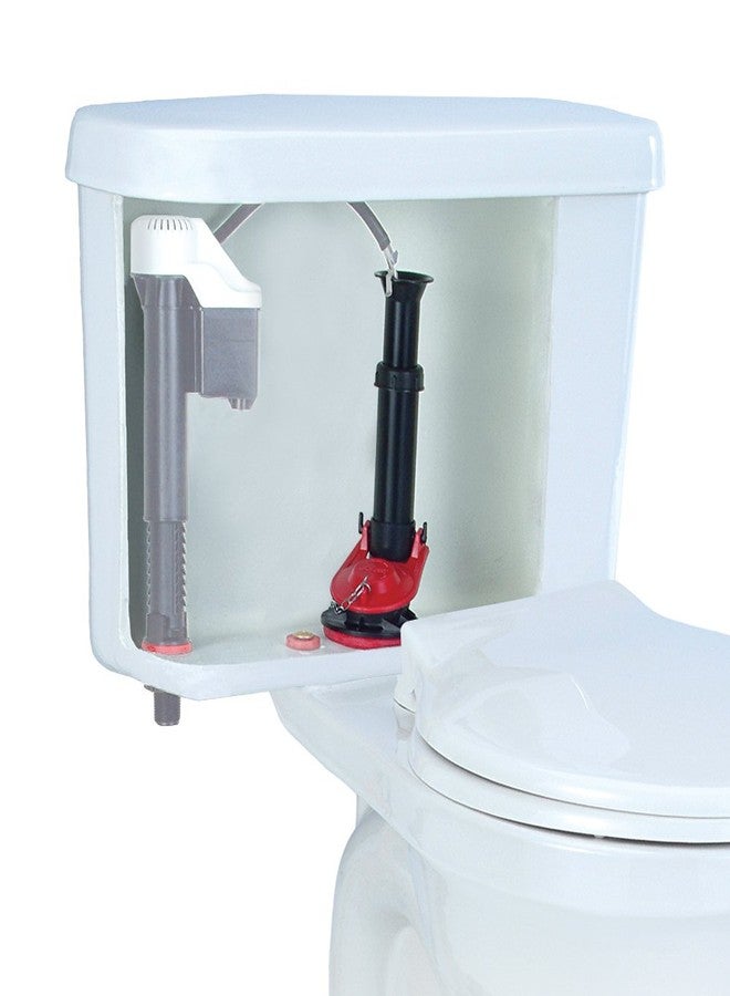Korky Adjustable Standard 2-Inch Toilet Flush Valve and Ultra High Performance Toilet Flapper - Universal to Fit All 2-Piece Toilets - Height Easily Adjusts for Easy Install - Made in USA - 4020 - Image 3