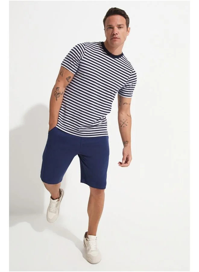 جون June Men Knitted Short Indigo