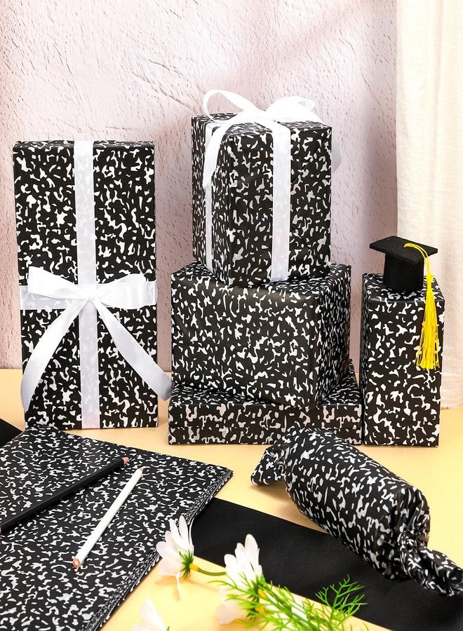 Whaline 60 Sheets Back to School Speckled Tissue Paper Black White Speckled Composition Teacher Appreciation Gift Wrapping Paper for DIY Crafts First Day of School Birthday Party, 13.8 x 19.7 Inch - Image 3