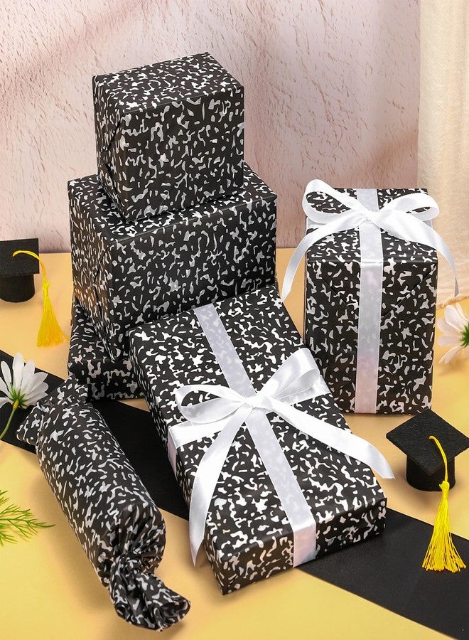 Whaline 60 Sheets Back to School Speckled Tissue Paper Black White Speckled Composition Teacher Appreciation Gift Wrapping Paper for DIY Crafts First Day of School Birthday Party, 13.8 x 19.7 Inch - Image 4