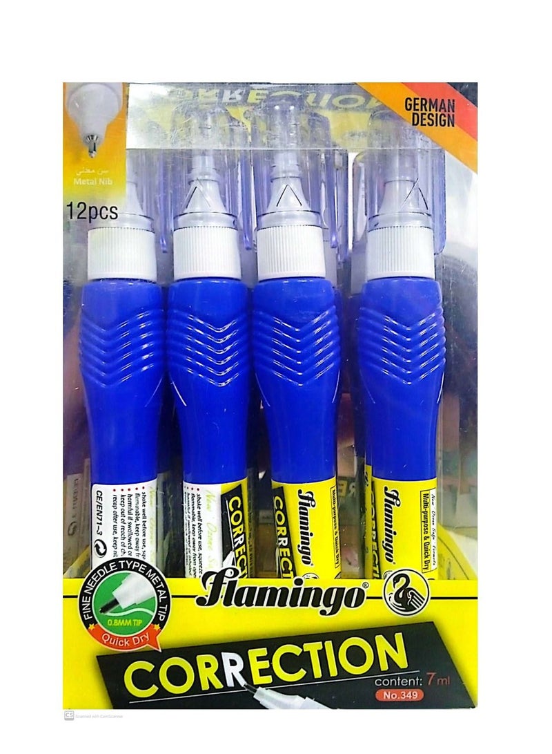 Flamingo Correction Pen 12 Pieces - Image 1