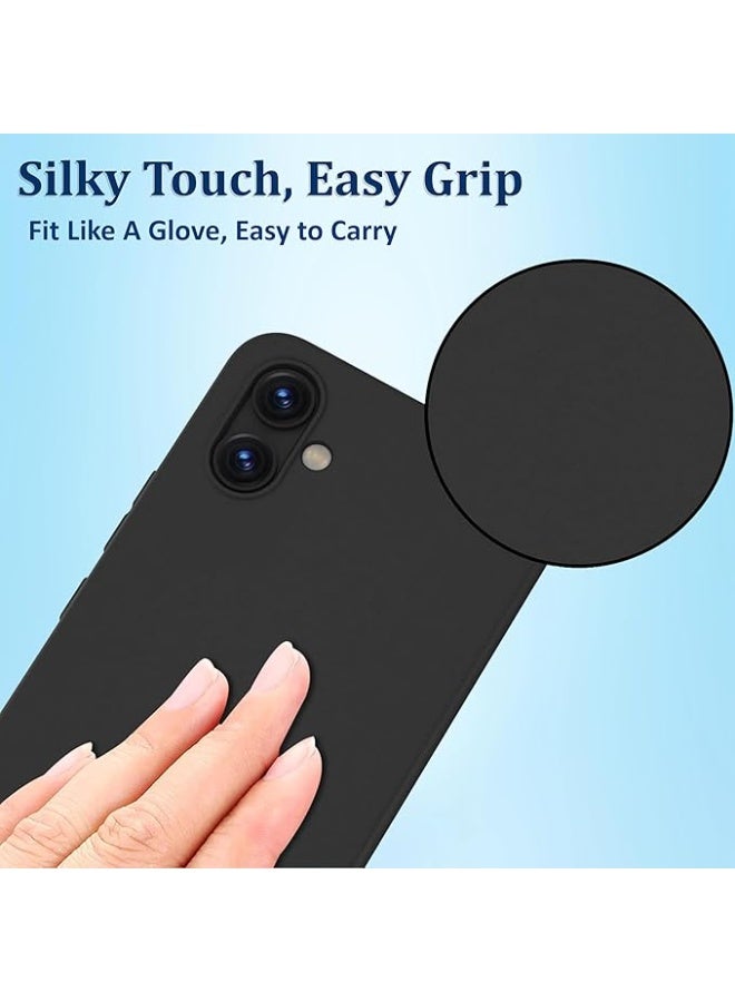 Case for Samsung Galaxy A07 4G Back Cover Black Slim Fit for Soft TPU Cover Flexible Silicone Cover Matte Galaxy A07 4G Black - Image 3