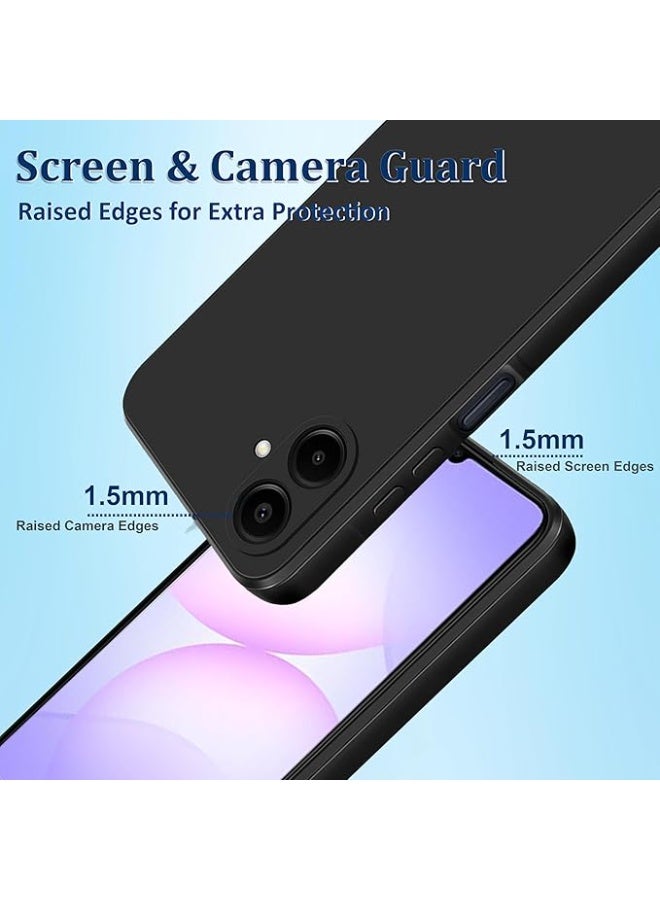 Case for Samsung Galaxy A07 4G Back Cover Black Slim Fit for Soft TPU Cover Flexible Silicone Cover Matte Galaxy A07 4G Black - Image 2