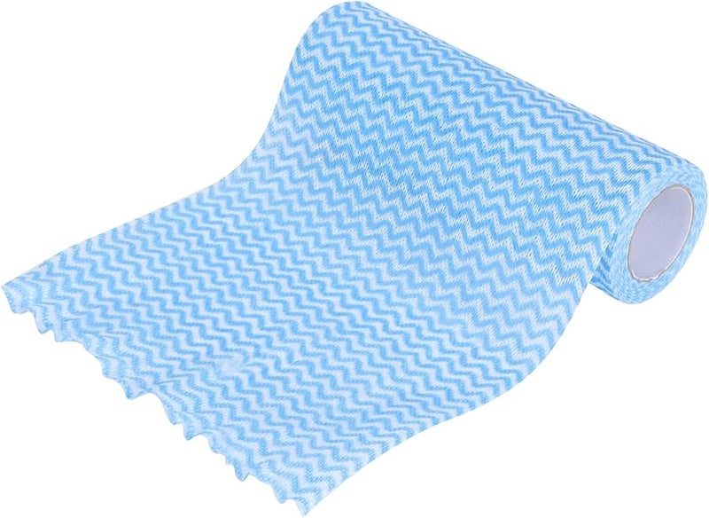 لفة قماش أطباق غير منسوجة زرقاء للاستخدام مرة واحدة 90 جرام مناشف تنظيف عالية الامتصاص للمطبخ والاستخدام التجاري - Image 2