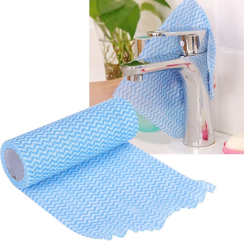 لفة قماش أطباق غير منسوجة زرقاء للاستخدام مرة واحدة 90 جرام مناشف تنظيف عالية الامتصاص للمطبخ والاستخدام التجاري - Image 4