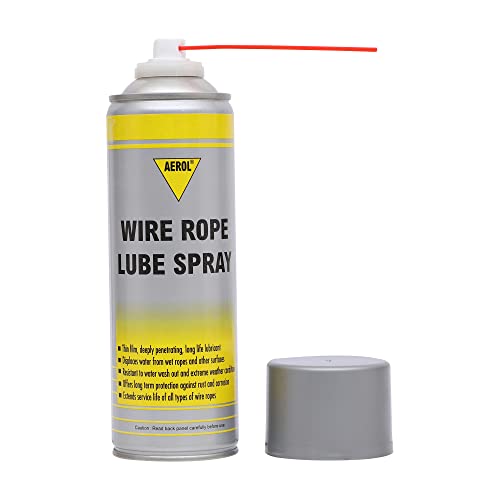 Aerol Wire Rope Lube Spray, Grade 4051 (300 g) | Dewatering & Anti-Rust Lubricant for Hoists, Cranes, Drag Lines & Marine Ships | Penetrates & Seals Against Moisture, Dust & Dirt - Image 2