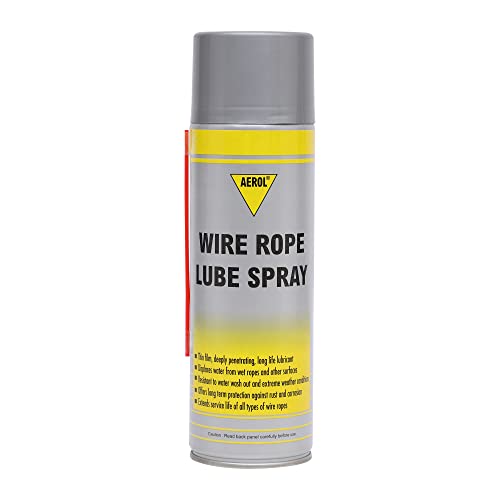 Aerol Wire Rope Lube Spray, Grade 4051 (300 g) | Dewatering & Anti-Rust Lubricant for Hoists, Cranes, Drag Lines & Marine Ships | Penetrates & Seals Against Moisture, Dust & Dirt - Image 1