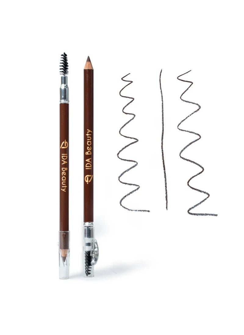 IDA Beauty Double-Sided Wooden Eyebrow Pencil | Waterproof, Smudge-Proof, 24-Hour Wear | Vitamin-Enriched, Vegan, Halal, Cruelty-Free  - Image 3
