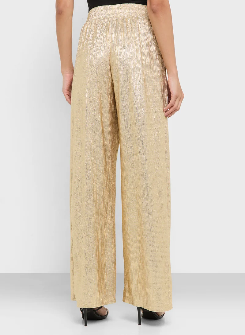 VERO MODA Crinkle Detail Wide Leg Pants