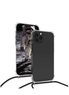 واي آند دي Cases Cover with Lanyard Strap Cord Chain for iPhone 12 Pro Case, Mobile Phone Crossbody Necklace Stylish Hang Holder Easy to Carry Bumper  - Image 2