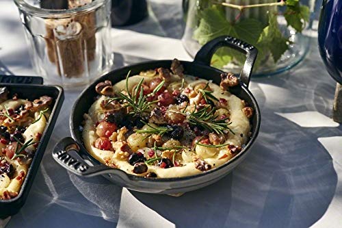 STAUB طبق ستوب 40509-558 دائري قابل للتكديس، أسود، 7.9 بوصة (20 سم)، طبق غراتين مينا حديدي - Image 2