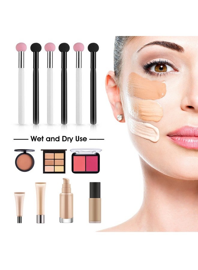 WLLHYF 6 Pieces Sponge Makeup Applicator Mushroom Powder Puff With Handle Concealer Powder Brush Eye Makeup Eyeshadow Sponge Brush Washable Foundation Brushes For Women Girls - Image 5