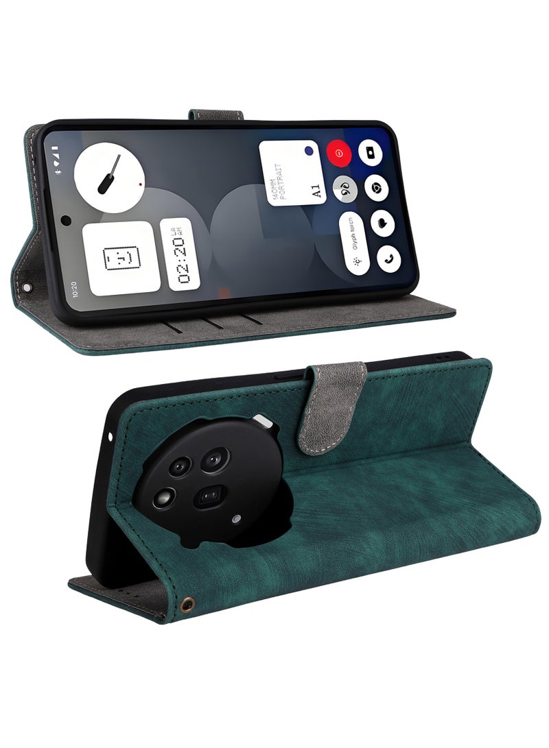 غطاء فليب لهاتف Nothing Phone 3a Pro مع حزام يد من جلد PU، حماية كاملة ضد الصدمات، محفظة فوليوم بتقنية RFID ضد السرقة - Image 2