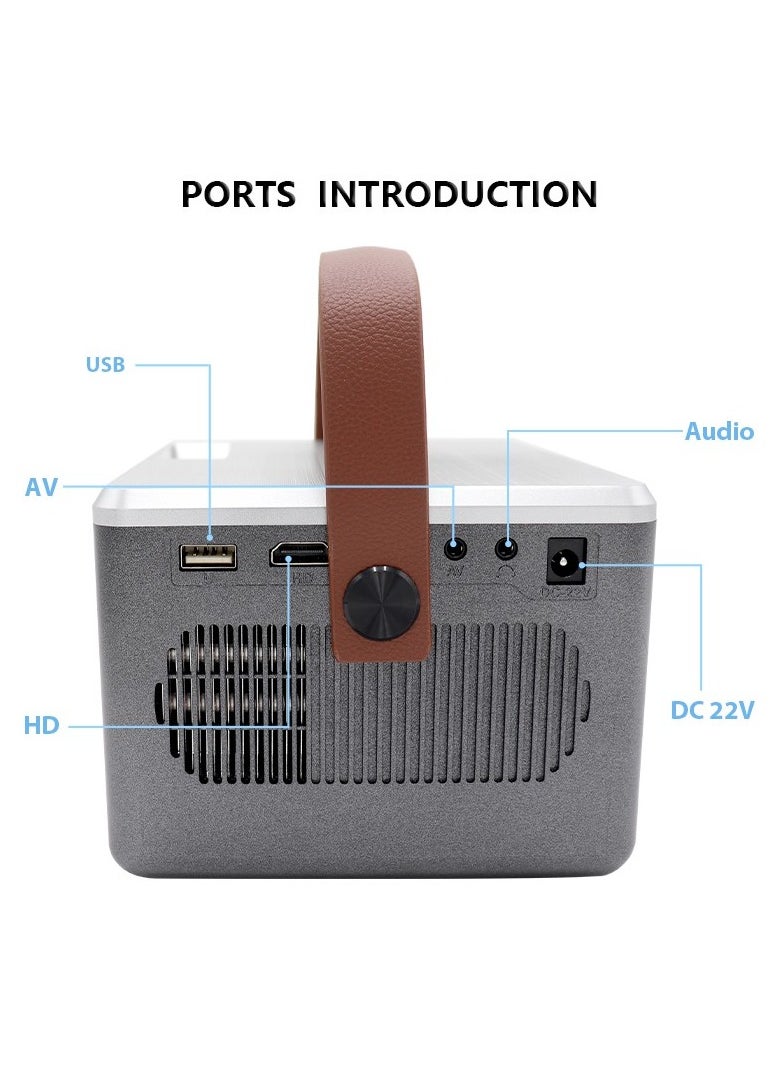 Generic - Wireless Android Projector, LED Support 1080P, Mini Portable Projector, Support Mobile Phone WIFI Smart Home Theater - Image 1