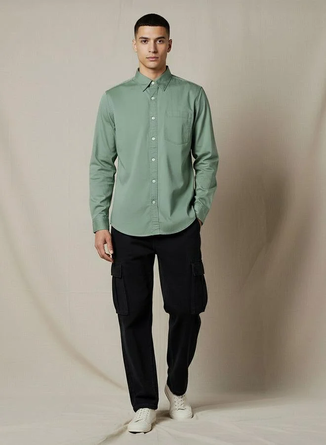 Lee Cooper  Lee Cooper Men Regular Fit Long Sleeve Shirt for Men | Best Price UAE