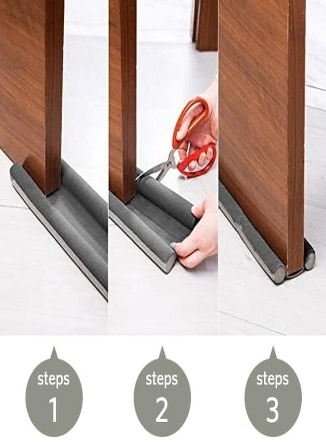 بي سيف واقي باب من مادة PVC من B-Safe Innovation (36 بوصة، عبوة من قطعتين) حشو للفجوات في شريط مانع التسرب السفلي للباب - عازل للصوت، يقلل الضوضاء، موفر للطاقة، مانع للغبار، واقي من الحشرات (بني) - Image 4