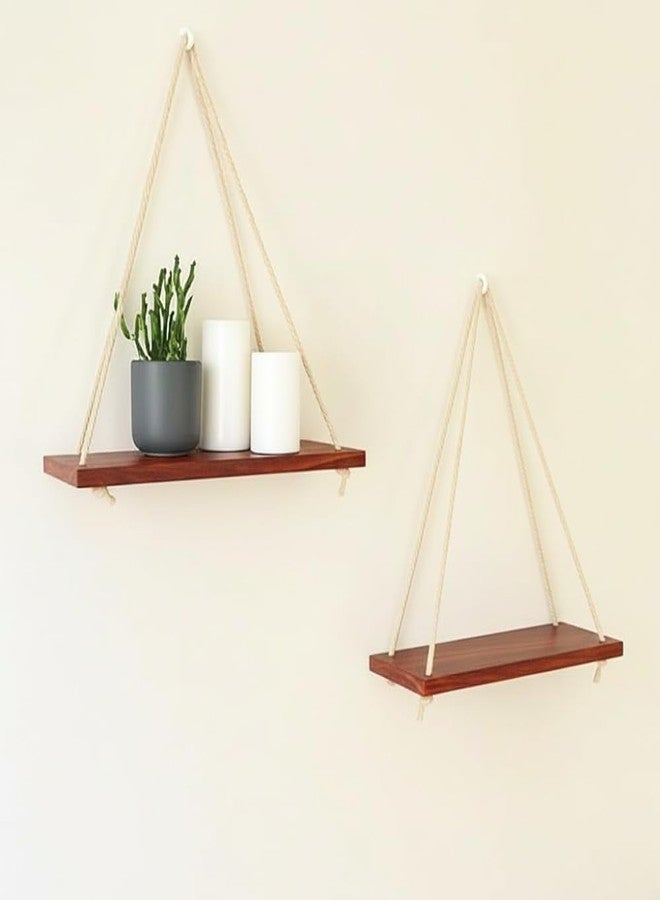 Timberz MDF Hanging Planks Mahogany Finish | Rectangular Solid Wooden Boards for Crafting, DIY Projects, Painting, Wall Hanging Art, Sign Boards & Home Decor (Pack of 4) - Image 2