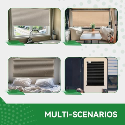 RVINGPRO RV Blinds for Camper Windows, Camper Replacement Blinds, Privacy Protection, RV Window Shades for RV, Camper, Travel Trailer, Cappuccino (17" W x 24" L) - Image 3