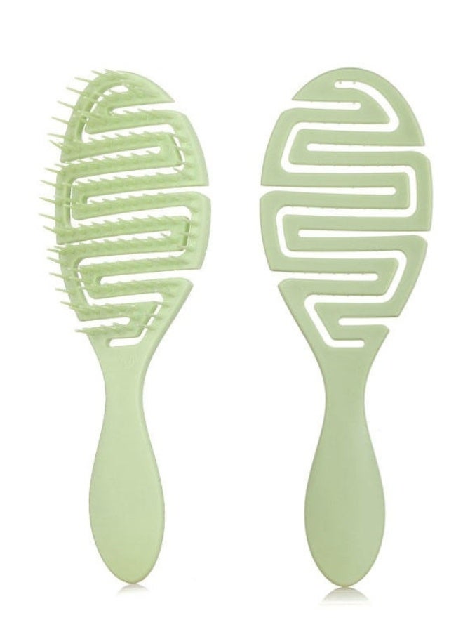 Washable Flexible Hair Brush with Hollow Vented Back and Rounded Plastic Bristles for Wet and Dry Use, 1 Piece, Random Color - Image 1