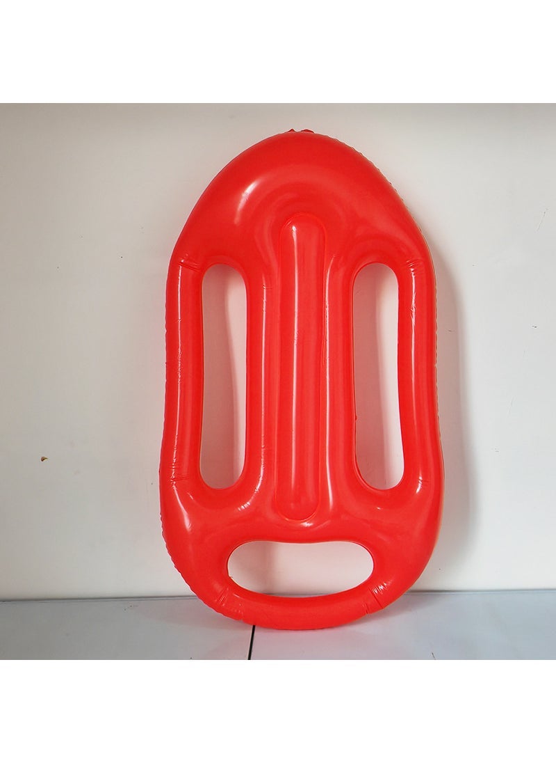 Beach lifeguard inflatable floating board children practice swimming Surfboard red inflatable floating board blowing toy Red 