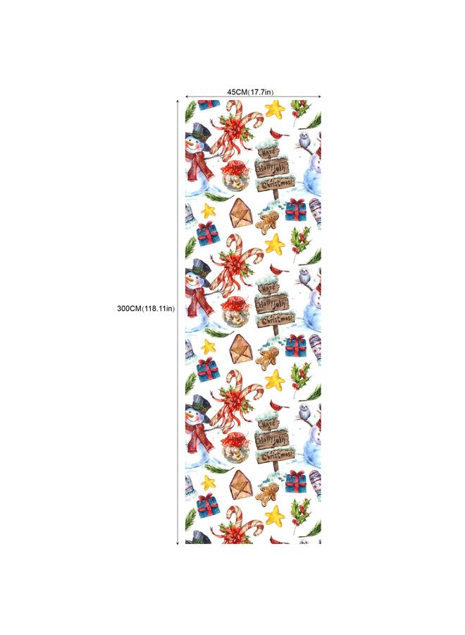 Bluejw Foreign Trade Christmas Self-adhesive Wallpaper Wallpaper Removable Wallpaper Living Room Transformation Wall Stickers CRW001-020 - Image 1