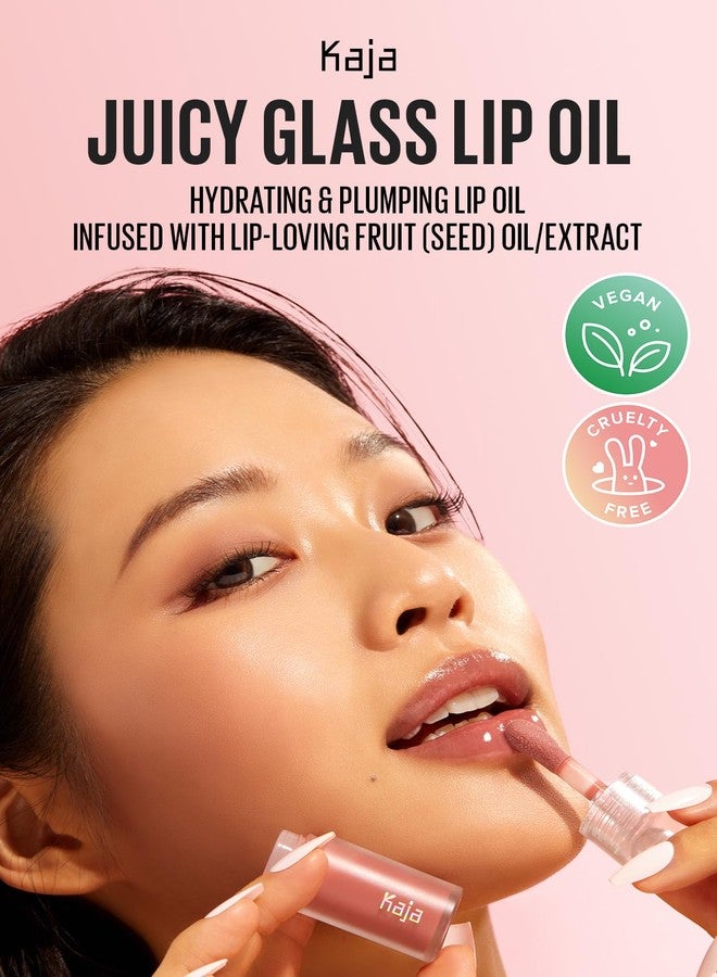 Kaja Juicy Glass Lip Plumping Oil | 07 Fig Smoothie | Hydrating, Feel Plumped and Lightweight with Vitamin Tree Fruit Oil, Vegan, Cruelty-Free, Clear Tint Stain Shine Gloss Plumper, Mother's Day - Image 2