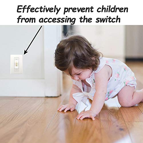 AWEI AZHI Light Switch Guard, 6 Pack, Clear Light Switch lock, Child Proof Light Switch Cover Guard, Keeps Light ON Or Off Protects Your Lights or Circuits from Accidentally Being Turned on or Off - Image 4