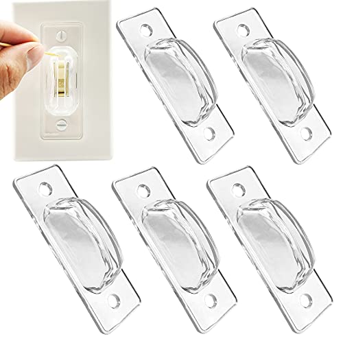 AWEI AZHI Light Switch Guard, 6 Pack, Clear Light Switch lock, Child Proof Light Switch Cover Guard, Keeps Light ON Or Off Protects Your Lights or Circuits from Accidentally Being Turned on or Off - Image 1