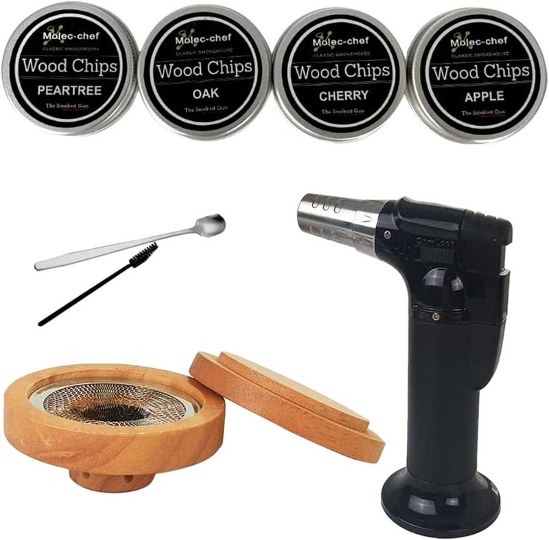 woobles Cocktail Smoker Kit with Butane Torch , Wood Chips , Whiskey Stones，Old Fashioned Cold Smoker Cocktail Smoking infuser Kit Father's Day Gift - Image 2