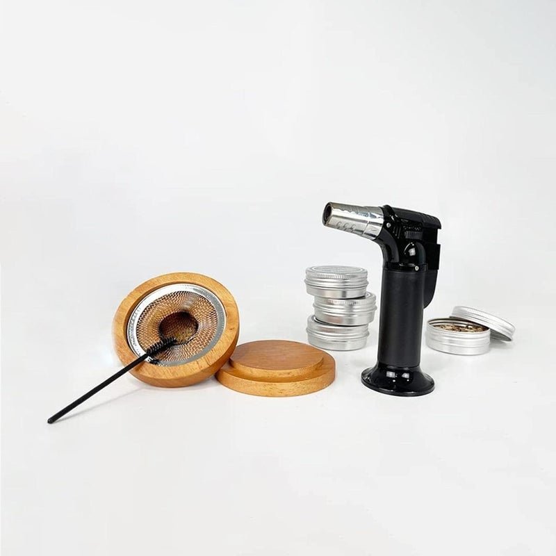 woobles Cocktail Smoker Kit with Butane Torch , Wood Chips , Whiskey Stones，Old Fashioned Cold Smoker Cocktail Smoking infuser Kit Father's Day Gift - Image 3