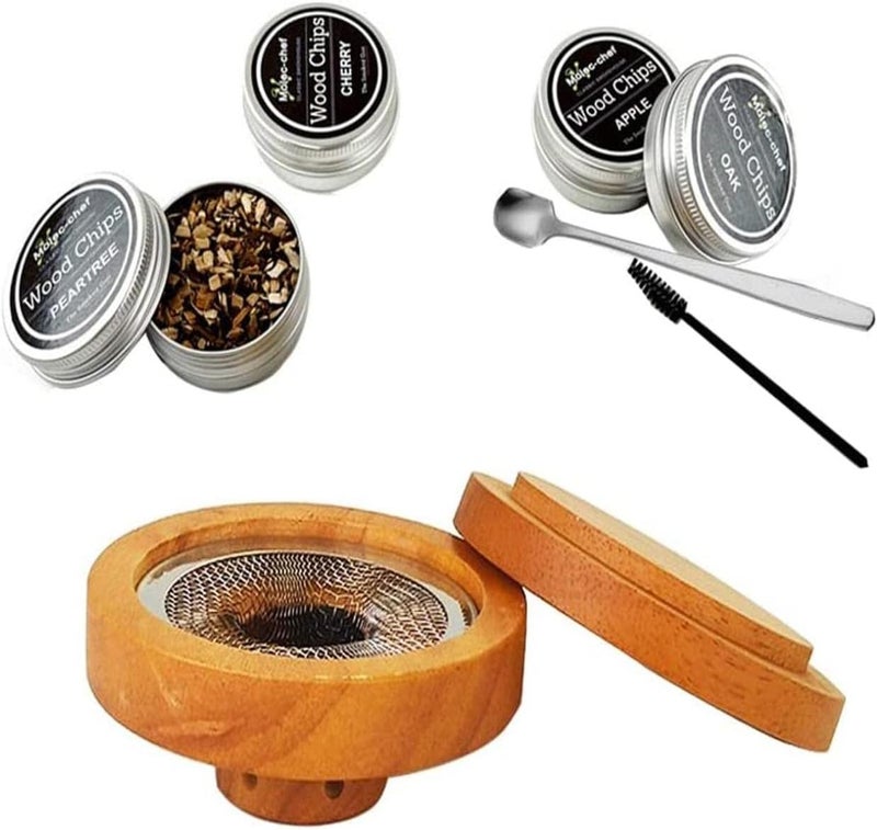 woobles Cocktail Smoker Kit with Butane Torch , Wood Chips , Whiskey Stones，Old Fashioned Cold Smoker Cocktail Smoking infuser Kit Father's Day Gift - Image 4