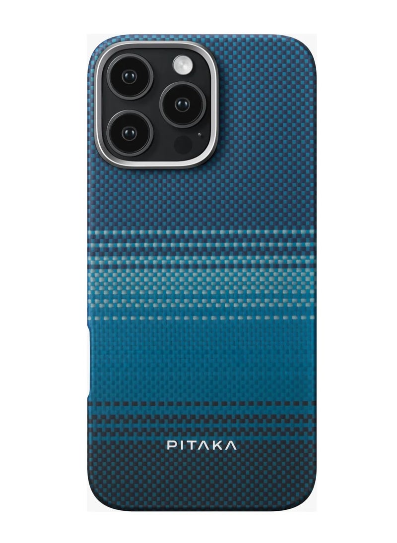 PITAKA - Tactile Woven Ultra Slim Case for iPhone 16 Pro Max with Raised Camera Lip / Woven Touch / Compatible with MagSafe / Drop and Damage Protection - Moonrise - Image 1