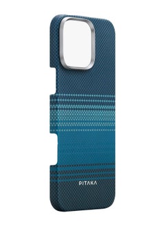 PITAKA Tactile Woven Ultra Slim Case for iPhone 16 Pro Max with Raised Camera Lip / Woven Touch / Compatible with MagSafe / Drop and Damage Protection - Moonrise  - Image 3