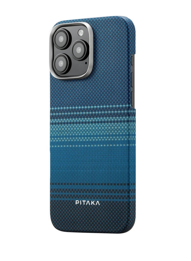 PITAKA - Tactile Woven Ultra Slim Case for iPhone 16 Pro Max with Raised Camera Lip / Woven Touch / Compatible with MagSafe / Drop and Damage Protection - Moonrise - Image 1