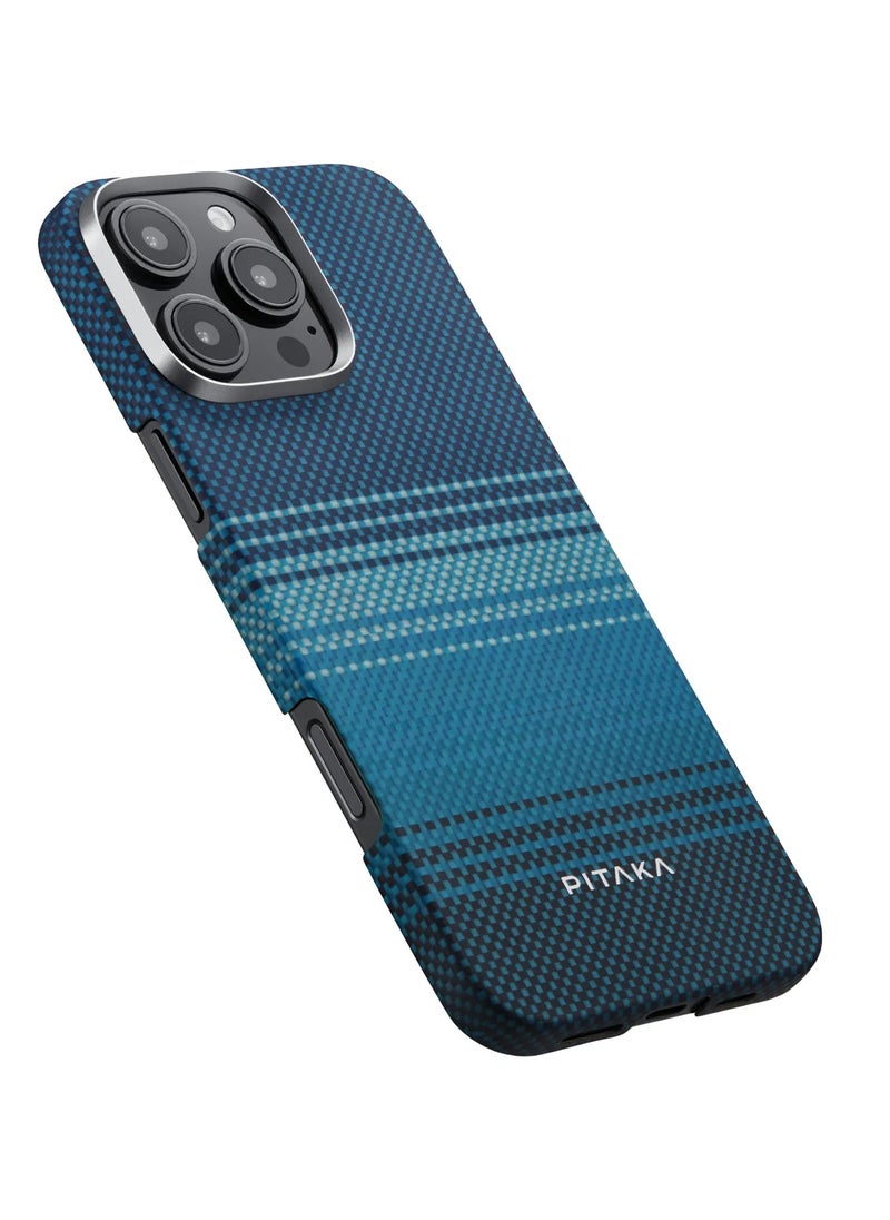 PITAKA - Tactile Woven Ultra Slim Case for iPhone 16 Pro Max with Raised Camera Lip / Woven Touch / Compatible with MagSafe / Drop and Damage Protection - Moonrise - Image 1