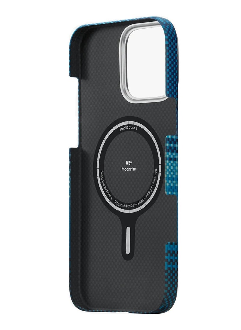 PITAKA - Tactile Woven Ultra Slim Case for iPhone 16 Pro Max with Raised Camera Lip / Woven Touch / Compatible with MagSafe / Drop and Damage Protection - Moonrise - Image 1