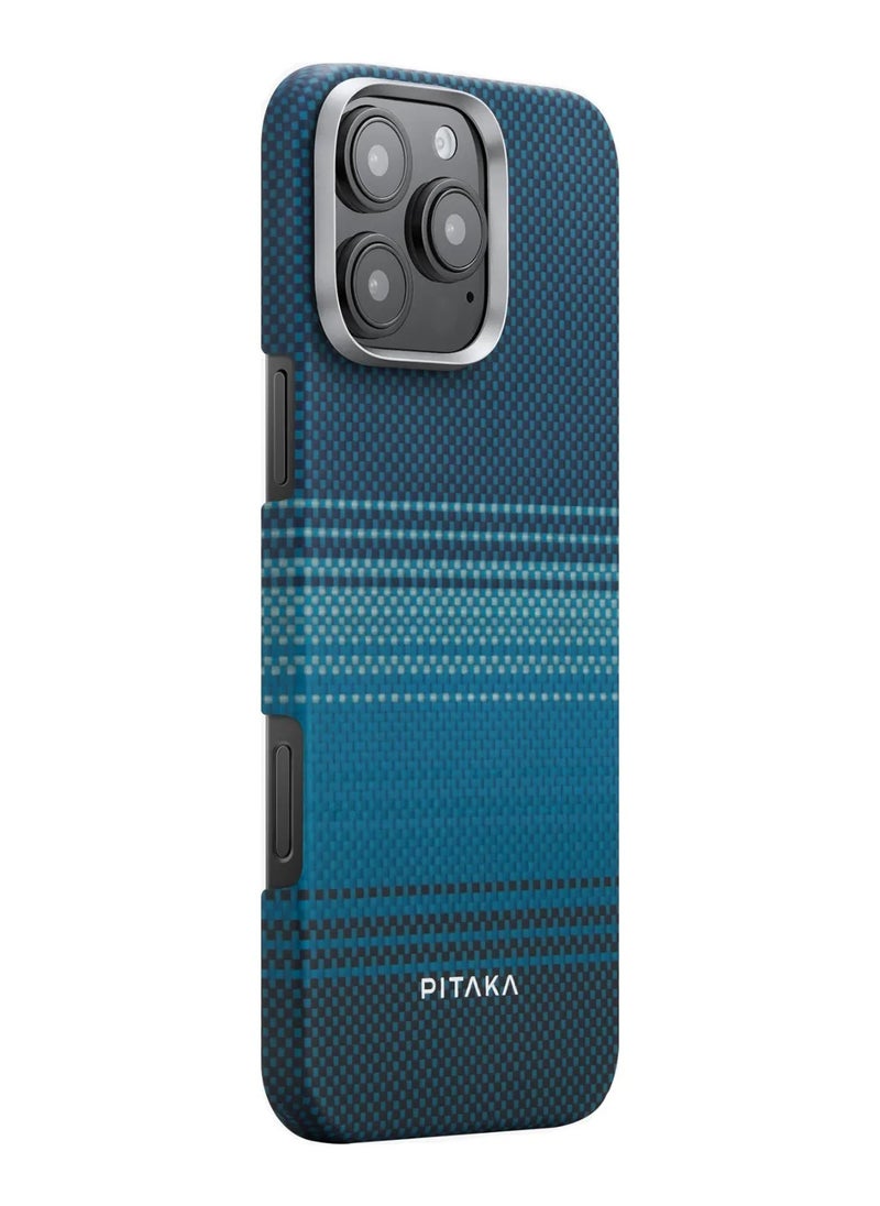 PITAKA - Tactile Woven Ultra Slim Case for iPhone 16 Pro Max with Raised Camera Lip / Woven Touch / Compatible with MagSafe / Drop and Damage Protection - Moonrise - Image 1