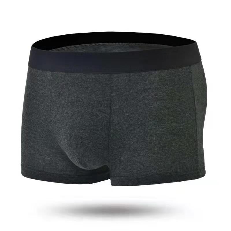 Mens Briefs Solid U-Convex Breathable Sweat-Wicking Dark gray 8004 
