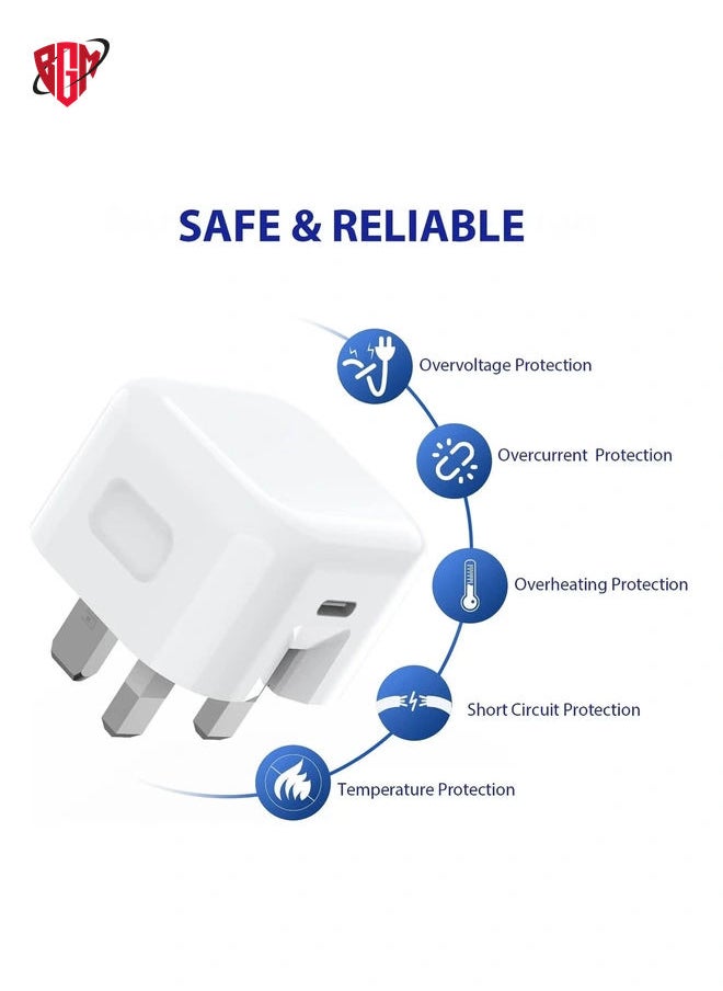 BGM - Apple 20W Usb-C Power Adapter Iphone 13 SERIES - Ipad Pro White - Image 1