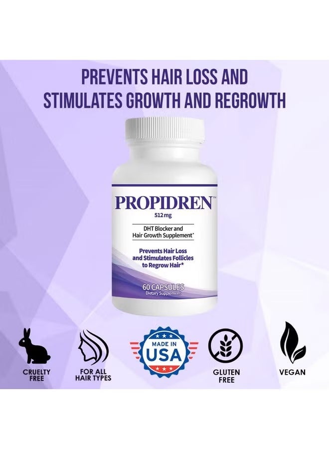Pronexa DHT Blocker andHair Growth Supplement Prevents Hair Lossand Stimulates Folliclesto Regrow Hair 60 Capsules - Image 3