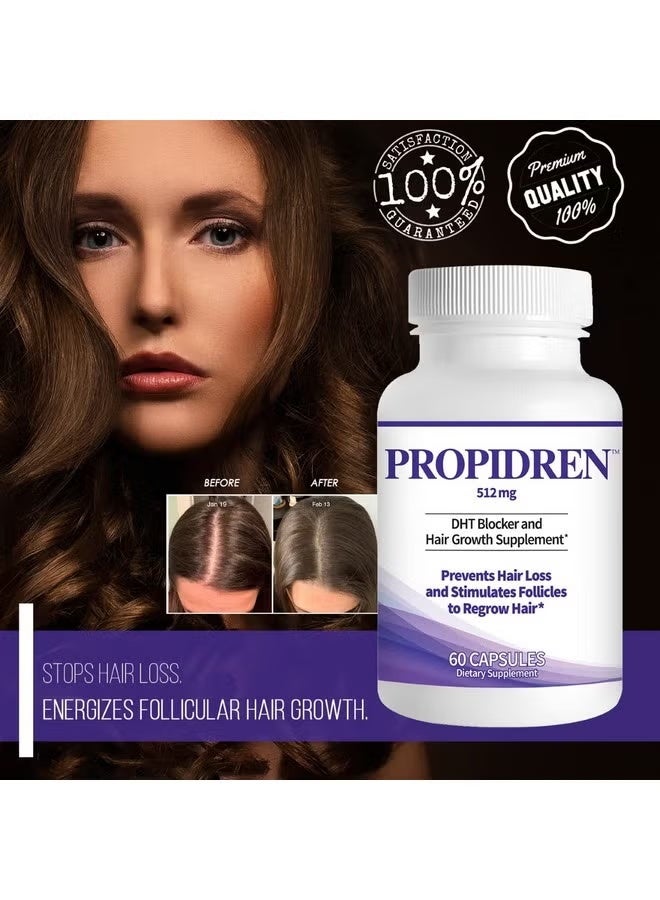 Pronexa DHT Blocker andHair Growth Supplement Prevents Hair Lossand Stimulates Folliclesto Regrow Hair 60 Capsules - Image 2