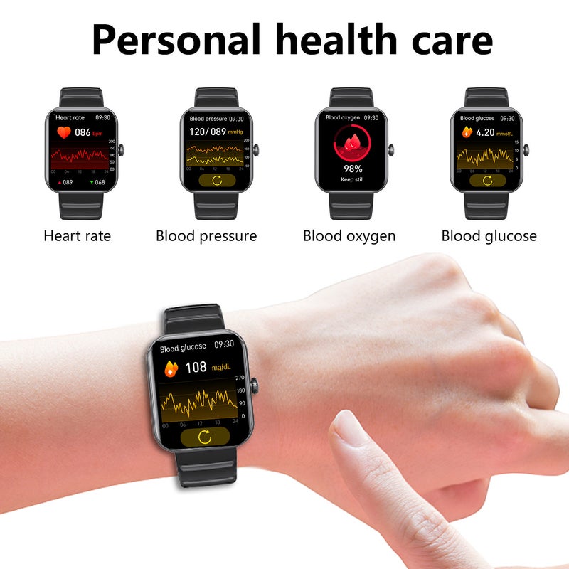 Smart Watch 1.91 Inch HD IPS Screen Pink Milan Steel - 3rd Gen Calibration IP67 Waterproof Health Monitoring Watch for Men’s Fitness & Daily Health Tracking - Image 5