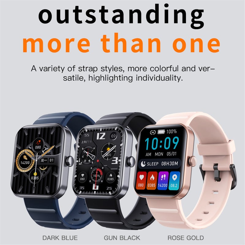 Smart Watch 1.91 Inch HD IPS Screen Pink Milan Steel - 3rd Gen Calibration IP67 Waterproof Health Monitoring Watch for Men’s Fitness & Daily Health Tracking - Image 2