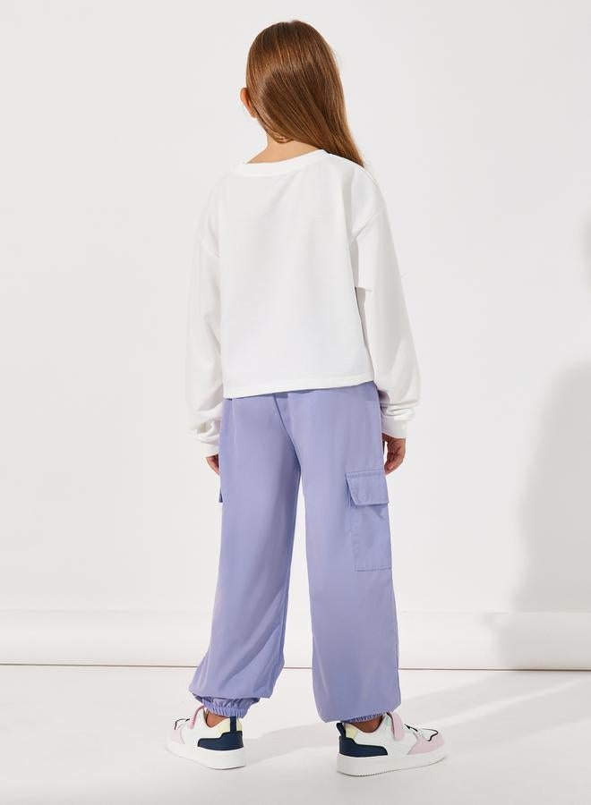 Cool Girl Graphic Sweatshirt & Cargo Pants Set