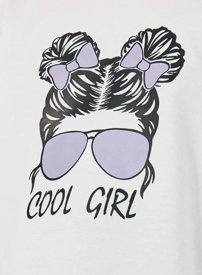 Styli Cool Girl Graphic Sweatshirt & Cargo Pants Set