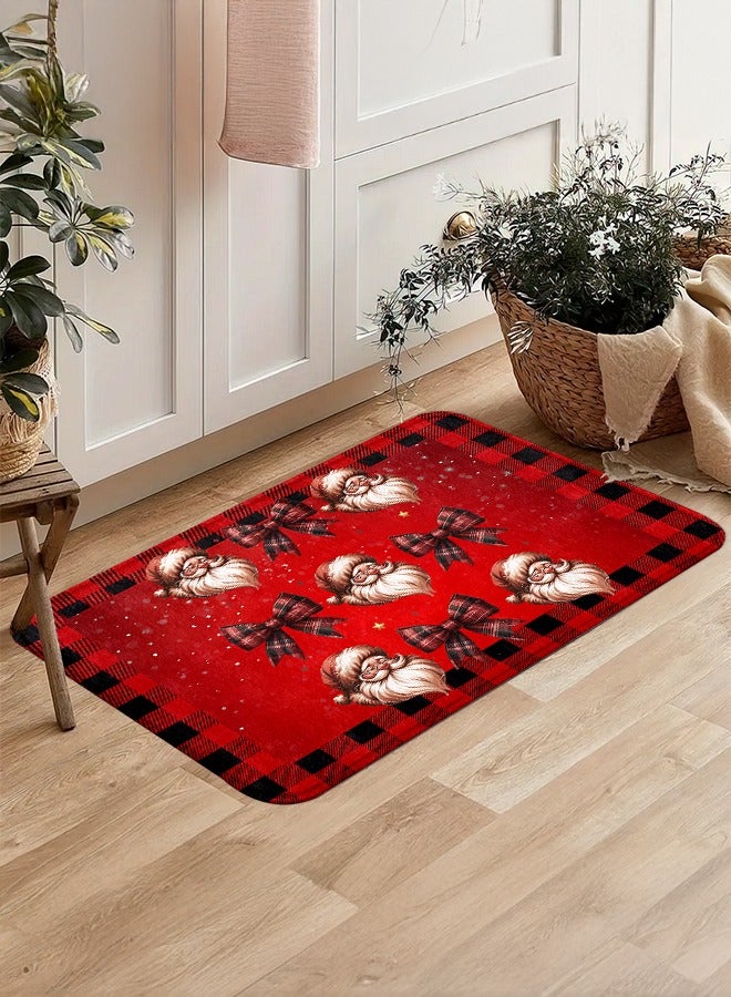 2 PCS Christmas Sponge Rugs Set, Cushion Floor Carpet, Waterproof, Oil Resistant and Anti-Fatigue PU Standing Mat for Kitchen, Floor, Office, Sink, Laundry 45*75CM+45*120CM - Image 3