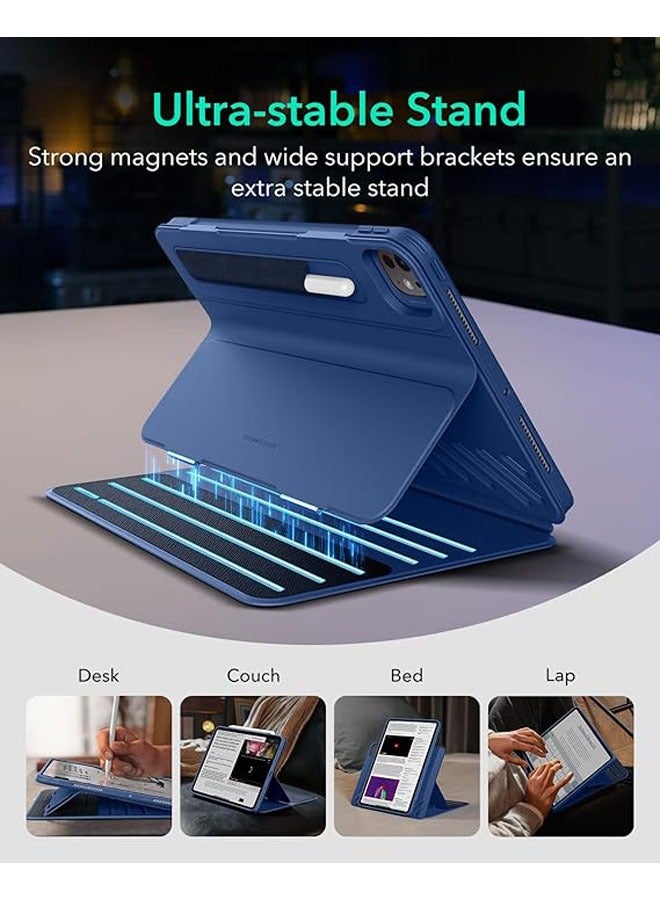 general iPad Pro 11/13 Inch Phone Case M4 2024, Swivel Case with Removable Magnetic Cover, Adjustable Portrait/Landscape Stand with Raised Screen View, 9 Stance Angles, Shift Series - Image 3